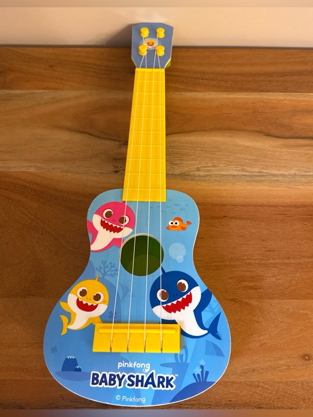 Baby Shark Party Ukulele 16" acoustic toy Guitar Musical Instrument Pink Fong